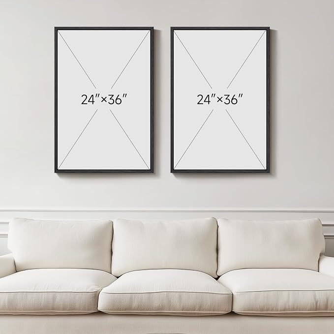 Framed Neutral Abstract Floral Wall Art - Image 3