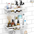 Moforoco Shower Caddy Shelf Organizer Rack, Self Adhesive Black Bathroom by MOFOROCO