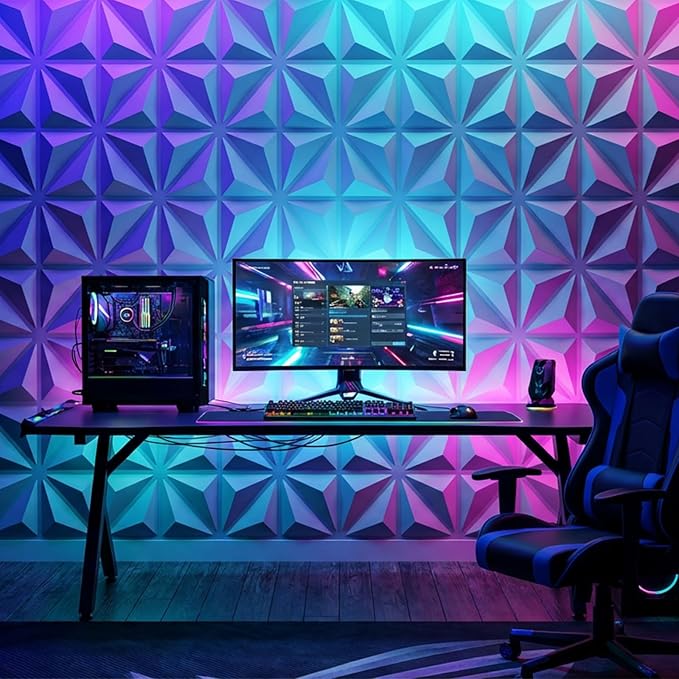 3D Wall Panel Diamond for Interior Wall Decor, Waterproof, Heat Resistant PVC - Image 5