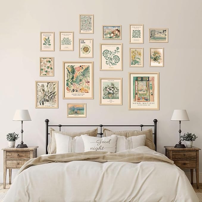 ANERZA 16 PCS Framed Sage Green Wall Art Decor, Matisse Wall Prints - Image 7