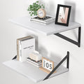 Heimlove White Deep Floating Shelves by Heimlove