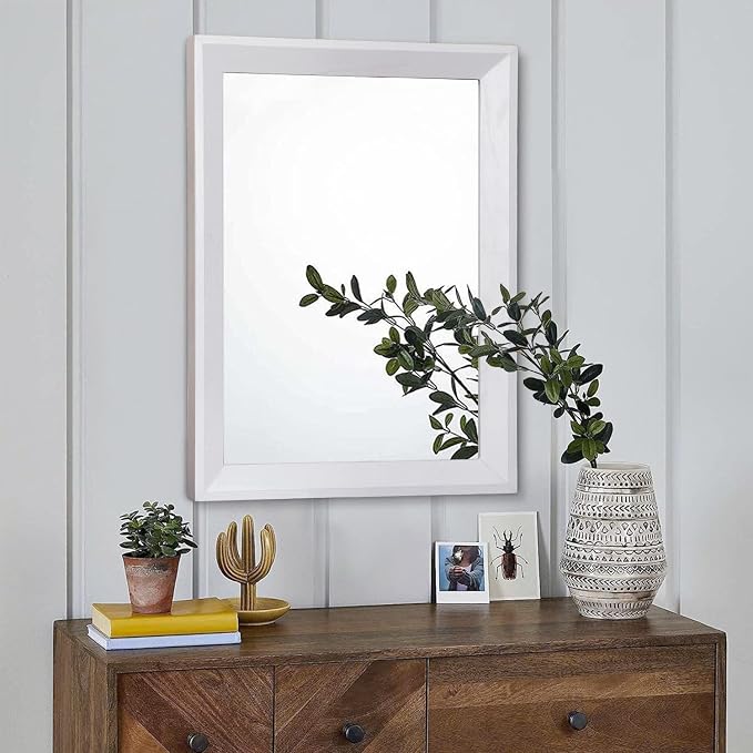 AAZZKANG Rectangular Wall Mirror Decorative Wood Framed Mirrors Large 20"x16" - Image 3