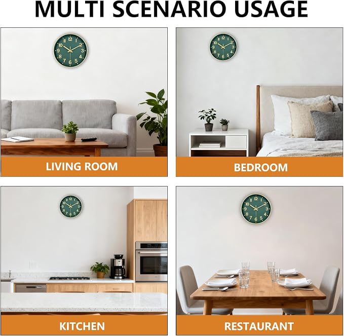 Wall Clock, 8 Inch Wall Clocks Battery Operated, Modern Non Ticking Silent - Image 8