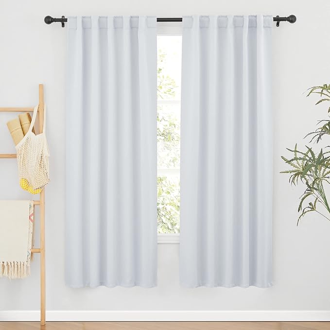 RYB HOME Living Room Window Curtains, Back Tab 2 Hanging Top, Thermal Insulated by RYBHOME