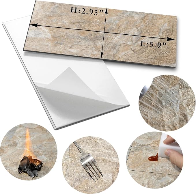 AULIGET Sandstone Peel and Stick Backsplash Wall Tiles - Image 5