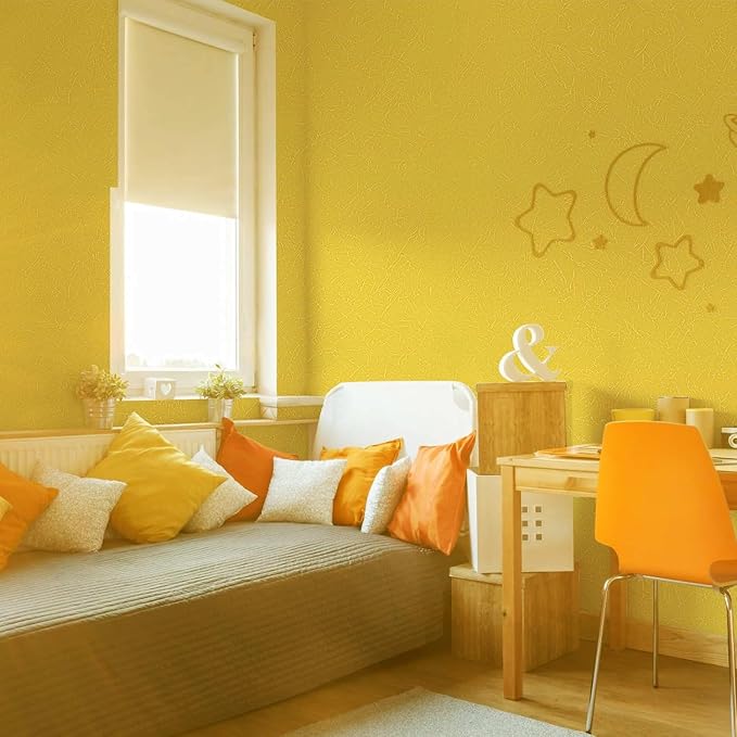 Abyssaly Yellow Wallpaper Peel and Stick Removable Wall Paper - Image 2