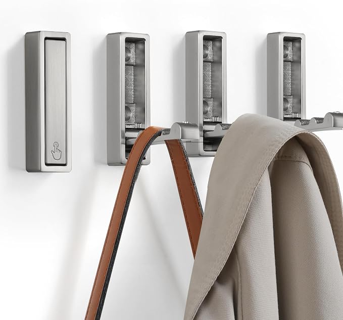 Folding Wall Hook, Heavy Duty Zinc Alloy No Rust Fold Up Hooks - Image 2