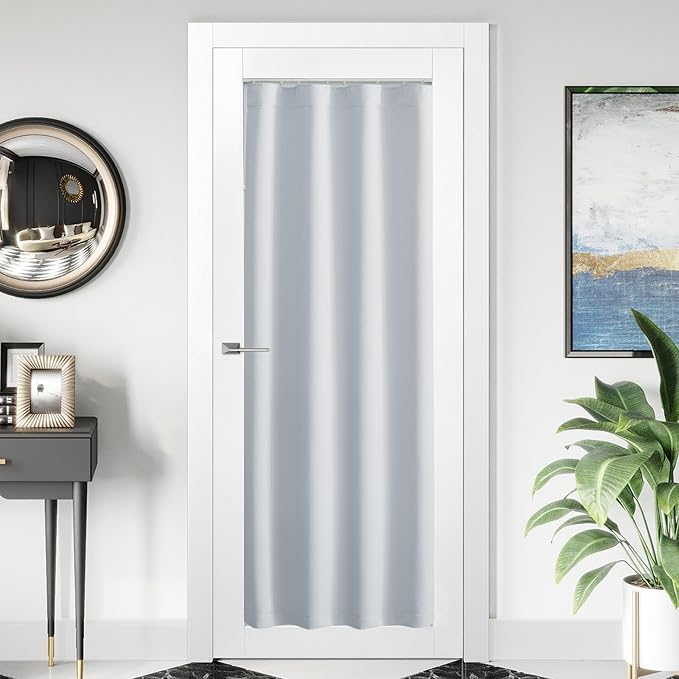 NICETOWN 1 Panel Room Darkening French Door Curtain, Thermal Insulated Front - Image 6