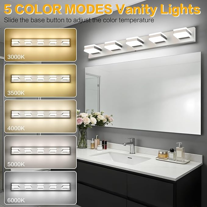 SOLFART Brushed Nickel Vanity Lights - Image 3