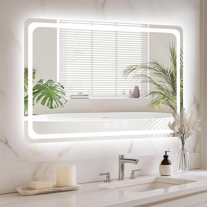 48" x 36" Led Bathroom Mirror by Lmsedf