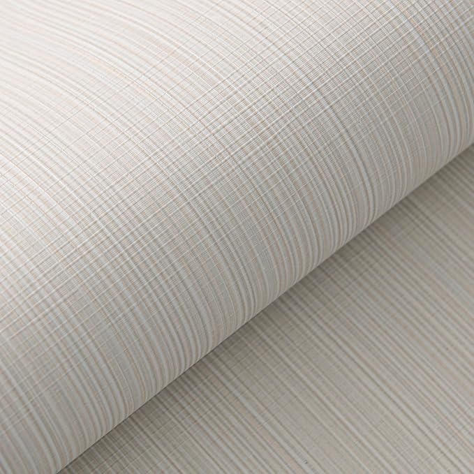 Grasscloth Peel and Stick Wallpaper 20.8"x394" Multi-Cream Thick Fabric - Image 2