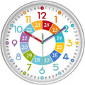 XFM Learning Clock for Kids Silent Non Ticking Battery Operated Colorful by XFMWallClock