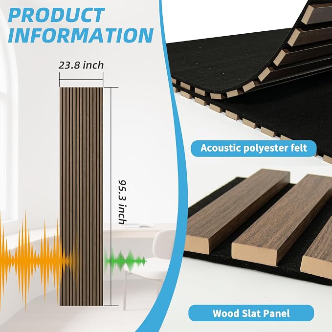 Art3d 1-Pack Acoustic Wood Slat Wall Panel - Image 7