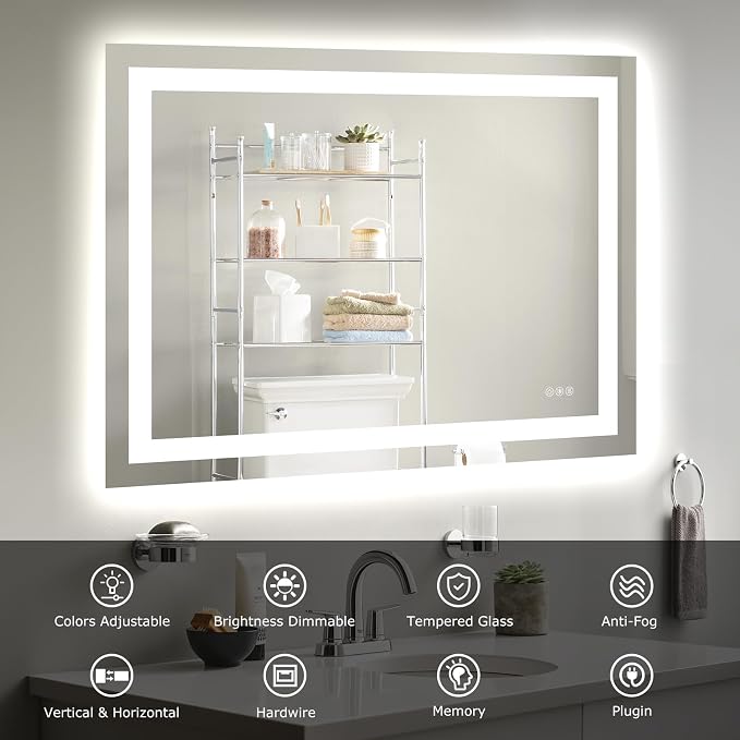 Hivone 40X30 LED Bathroom Mirror - Image 3