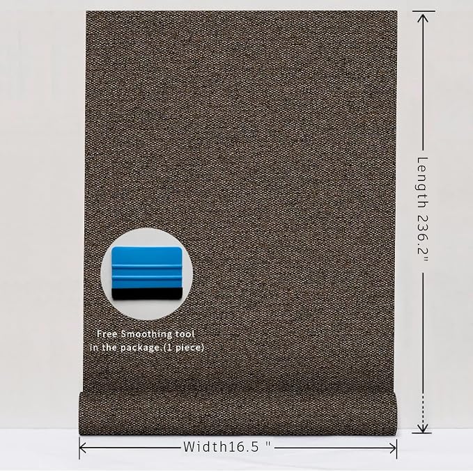 SHUFA Brown Cotton-Like Textured Grasscloth Wallpaper Matte Thick Real Woven - Image 9
