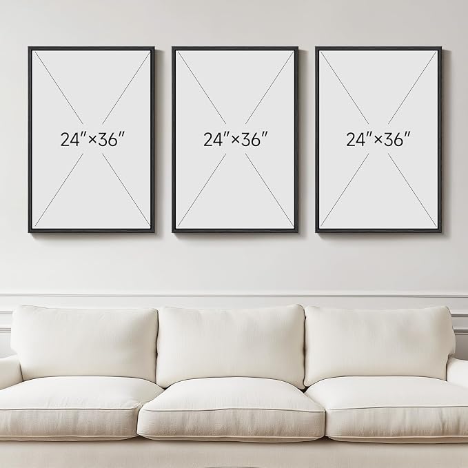 Large Framed Modern Abstract Wall Art - Image 5