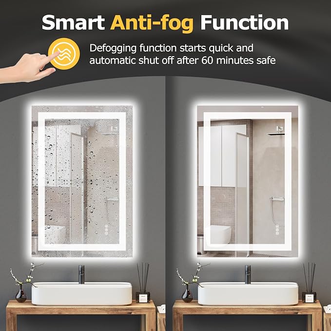 Hivone 24X36 LED Bathroom Mirror - Image 3