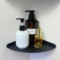 Small Floating Corner Shelves Metal Corner Wall Mounted Shelf Curved Corner by NUTNAPH