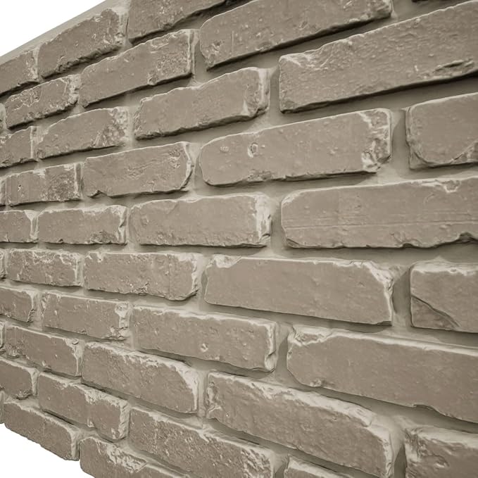 EverStone Aged Brick Faux Brick Panel, 46 7/8"W x 27"H x 1 1/4"D, Antique Pearl - Image 7