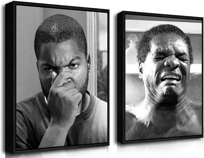 Funny Bathroom Canvas Wall Art Set of 2 by ZNHARTWallArt