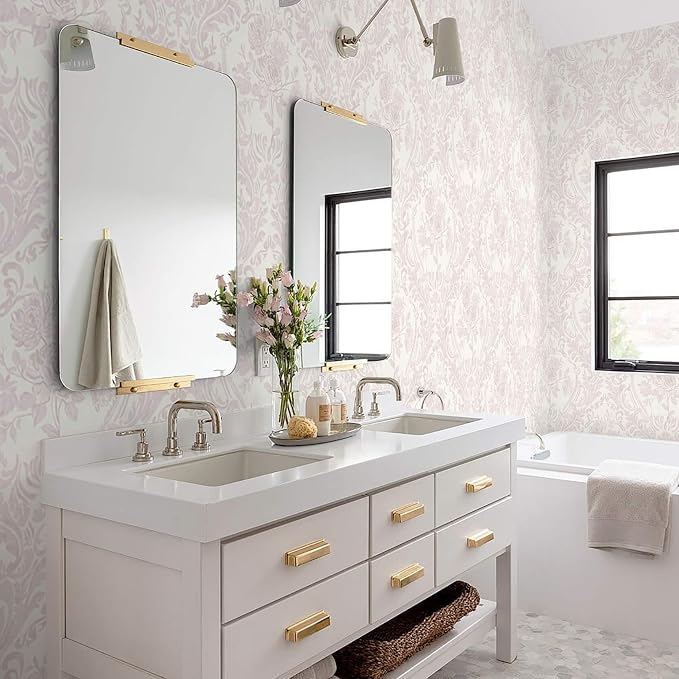 Ismoon Floral Peel and Stick Wallpaper Pink Contact Paper Boho Watercolor - Image 4