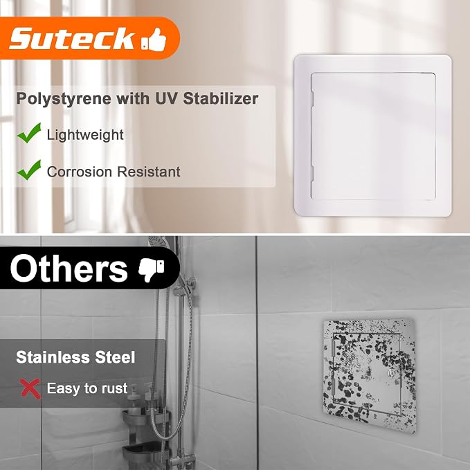 Suteck Plastic Access Panel for Drywall Ceiling 22 x 22 Inch Reinforced - Image 3