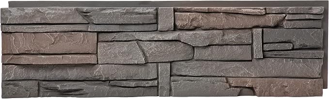 GenStone Faux Stacked Stone Panel 41" x 11.25" in Coffee Color by GenStone