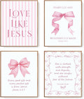LARTSFRO Coquette Pink Bow Jesus Wall Art Decor Posters, Light Pink Bow by Unknown