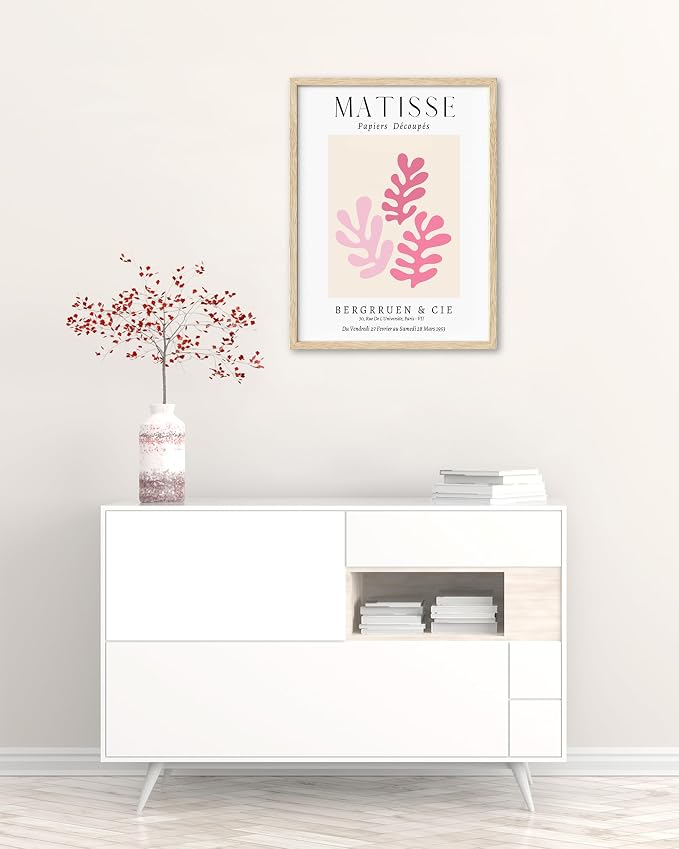 HesenDot Unframed Matisse Pink Wall Art, 12x16in Canvas Prints Poster, - Image 5