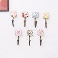 Indian Shelf Pack of 6 Multicolor Square Ceramic Kids Room Wall Hooks by IndianShelf