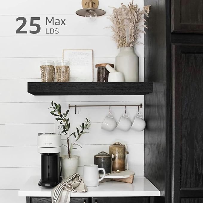 QEEIG Floating Shelf for Wall Bathroom Shelves Bedroom Kitchen Living Room - Image 4
