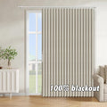 AJAZZ Blackout Accordion Door Curtain 98"x78" Cream White by AJAZZ
