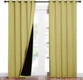 NICETOWN Paler Yellow Full Shade Curtain Panels, Pair of Energy Smart & Noise by NICETOWN