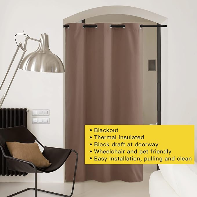 NICETOWN Faux Folding Accordion Doors, Front Door Curtains - Image 8