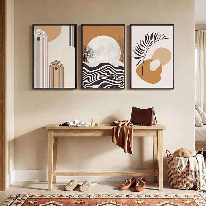 Framed Boho Mid Century Modern Wall Art - Image 5