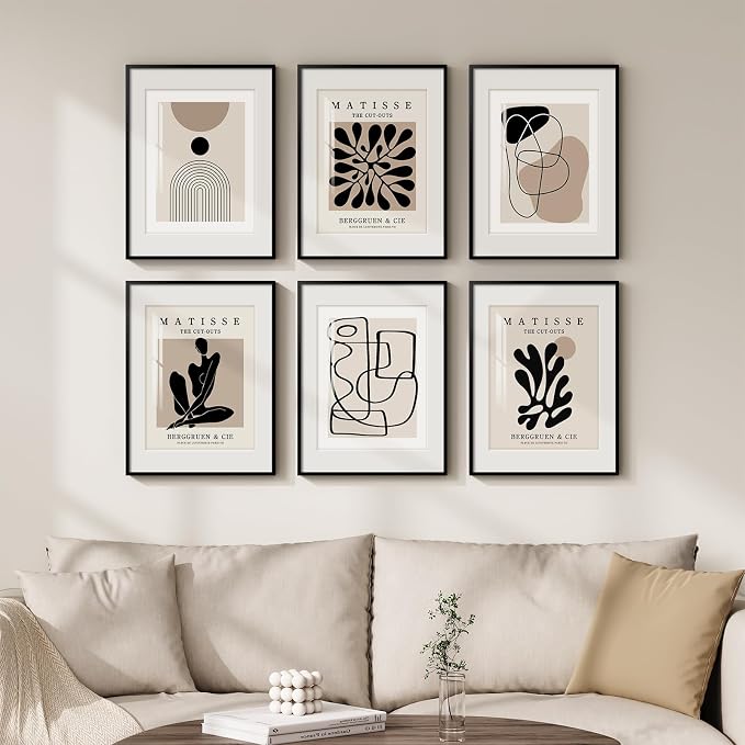 Framed Neutral Abstract Wall Art by Cuspin
