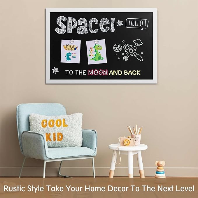 Magnetic Chalkboard Black Board 46 x 32, Extra Large Chalk Board Blackboard - Image 4