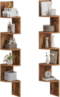 HOOBRO Corner Shelf Wall-Mounted, 5-Tier Corner Bookshelves by HOOBRO