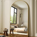 XRAMFY 86"x40" Arched Full Length Mirror Floor Mirrors by XRAMFY