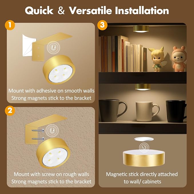 6Pcs Battery Operated Picture Light, Magnetic Led Painting Light - Image 8