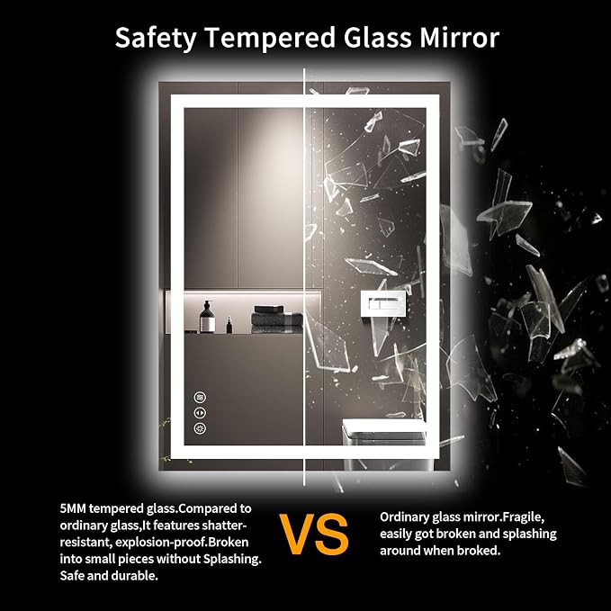 LOAAO 24X32 LED Bathroom Mirror - Image 8