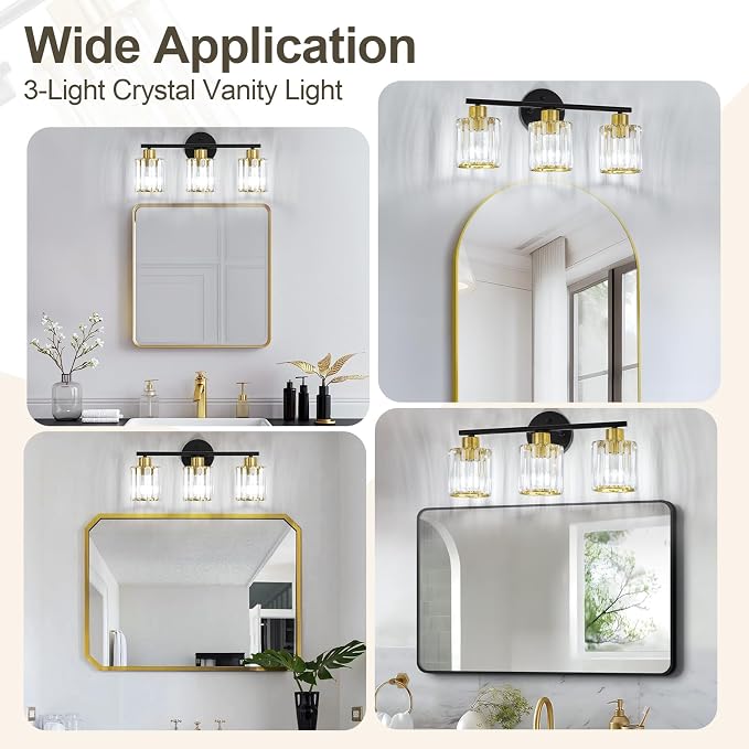 Crystal Bathroom Light Fixtures, Bathroom Lighting Fixtures Over Mirror - Image 6