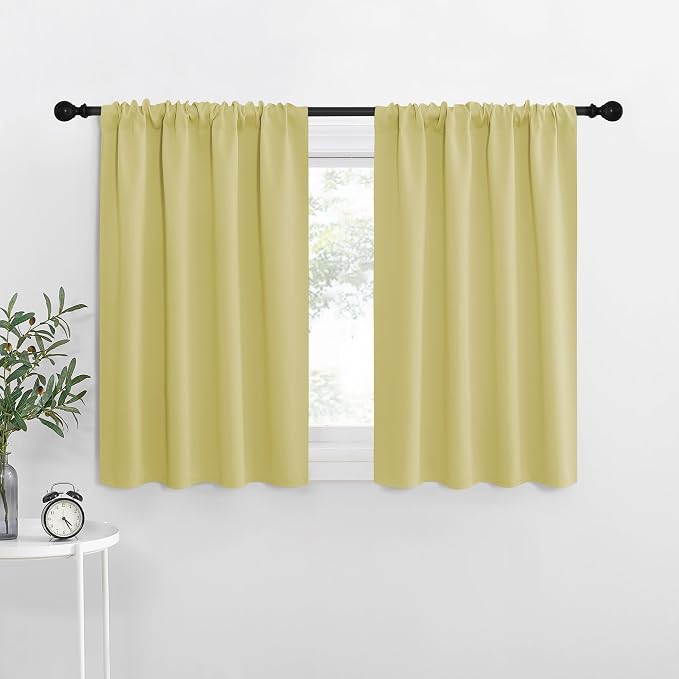 NICETOWN RV Bunk Curtains, Paler Yellow, 2 Panels, W42 x L30 -Inch, Kitchen by NICETOWN