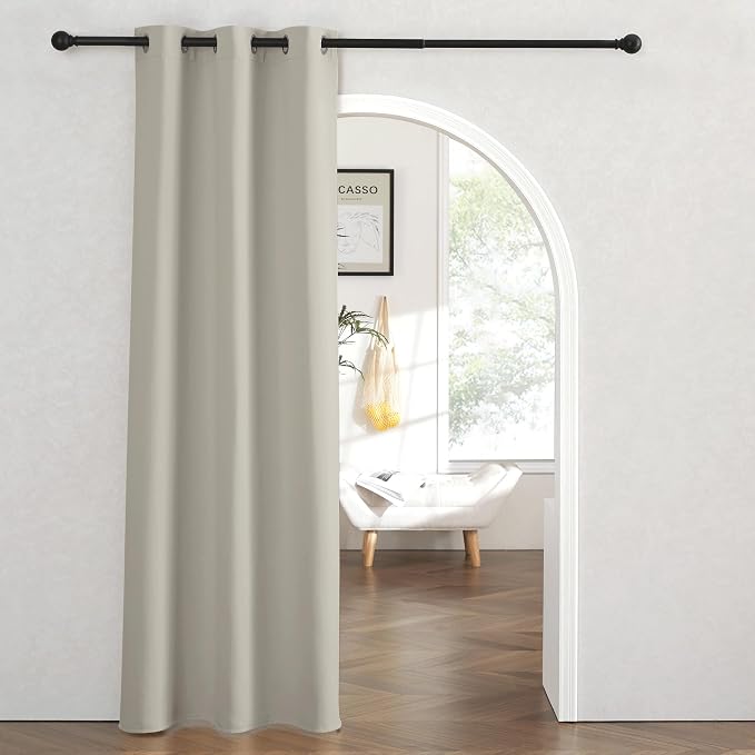 RYB HOME Temporary Doorway Curtains Blackout Privacy Room Divider Curtains - Image 7