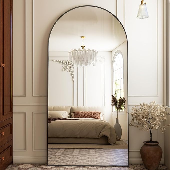 HARRITPURE 71"x30" Arched Full Length Mirror Free Standing Leaning Hanging - Image 7