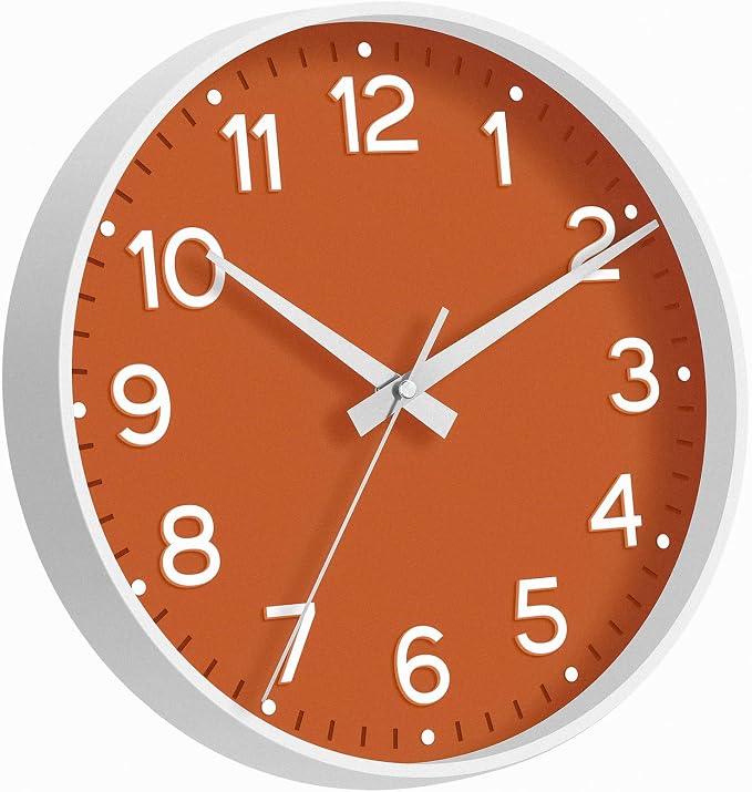 Roymnie Wall Clock, Silent Wall Clocks Battery Operated 8 Inch-Modern Non - Image 8