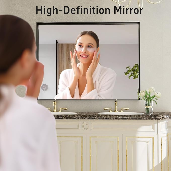 48”x 36” Black Bathroom Mirrors - Image 2