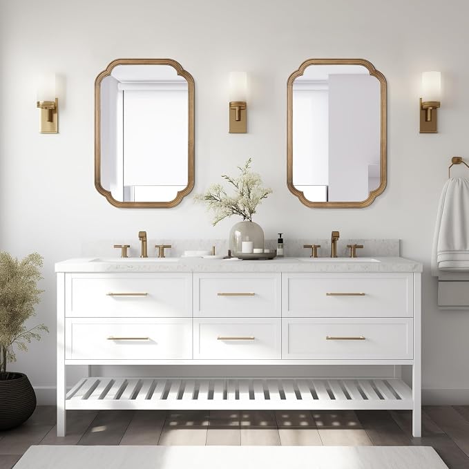 WallBeyond 20" x 30" Rounded Corner Arch Wall Mirror - Image 2