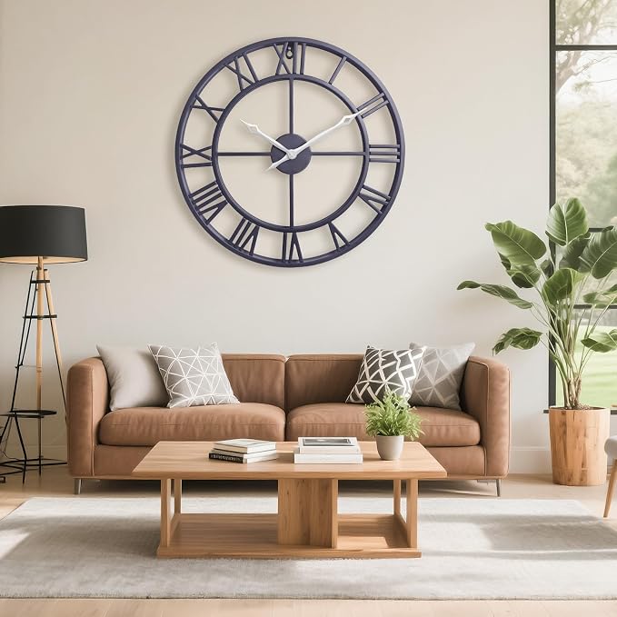 18.5 Inch Large Wall Clocks for Living Room, Modern Decorative Metal Big - Image 4