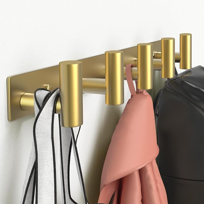 Wall Mounted Coat Rack-5 Hooks, Heavy Duty Stainless Steel Wall Hooks - Image 6